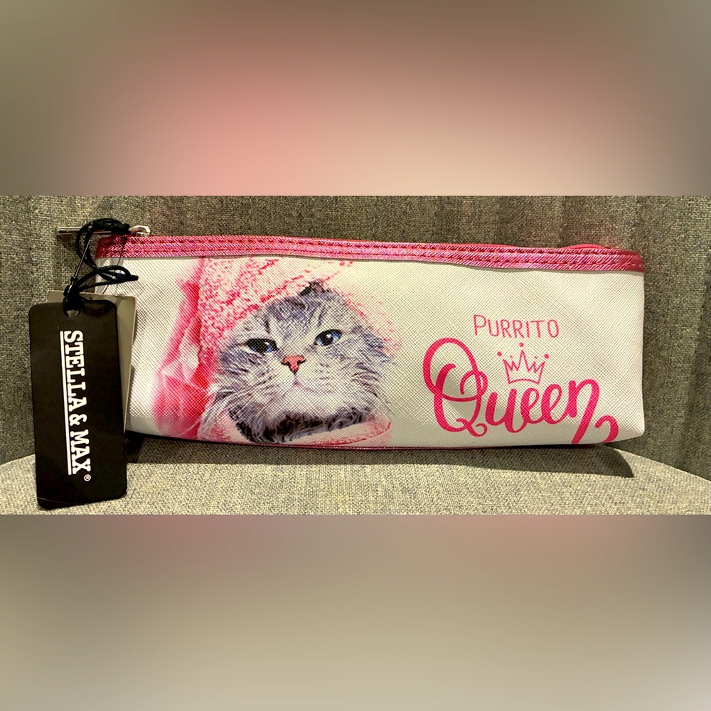 ⭐️3/$15⭐️Stella & Max "Purrito Queen" pencil case NWT
